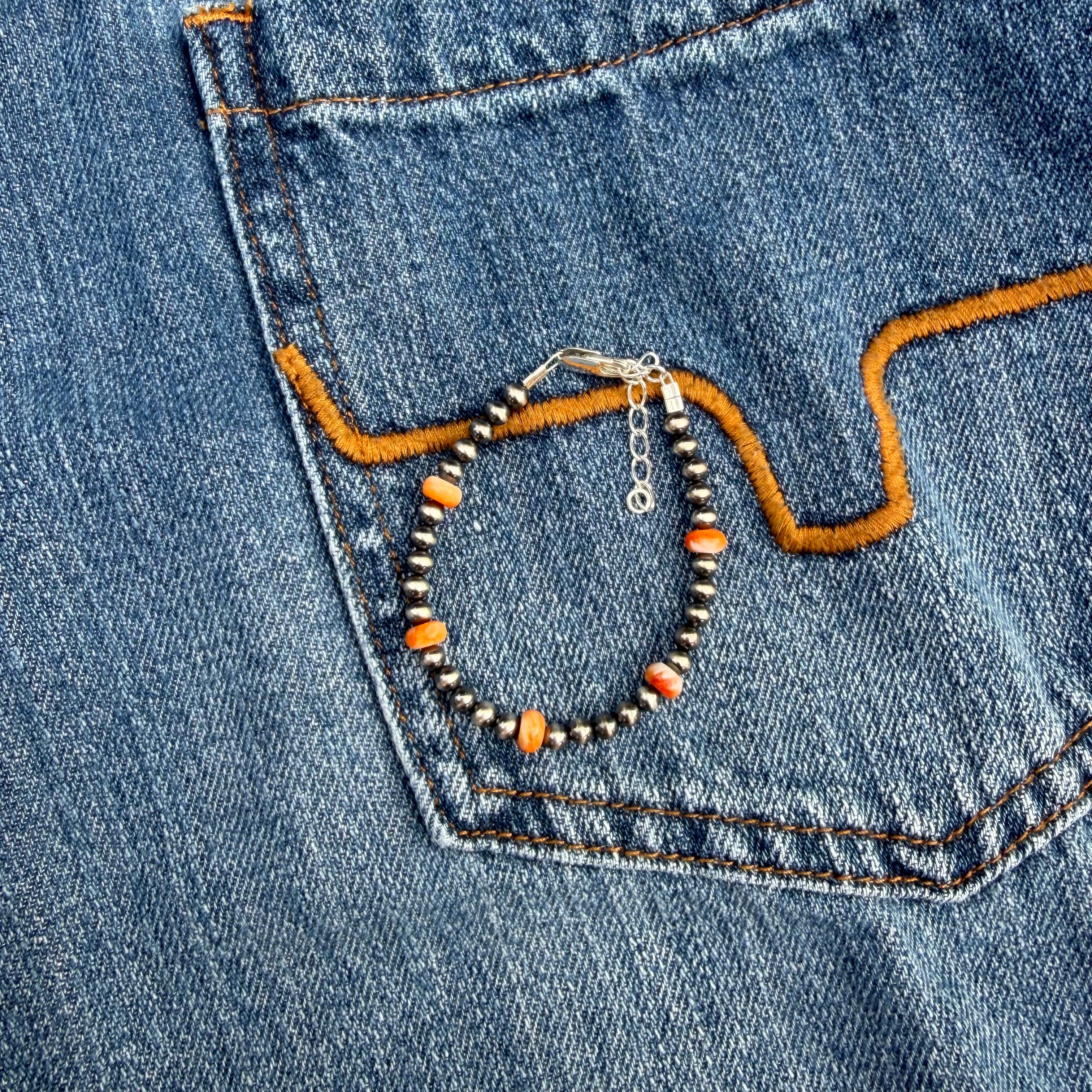 Orange Spiny Bracelet