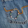 Pink Conch, Kingman Turquoise & Freshwater Pearl Bracelet